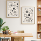 Modern Minimalist Geometric Squares Pattern / Geometric Patterns Wall Art 2 / Premium Printable Digital Download