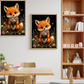 Cute Fox Holding a Bouquet / Foxes Printable Art 1 / Premium Printable Digital Download