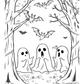 Haunted Forest Halloween Colouring Book