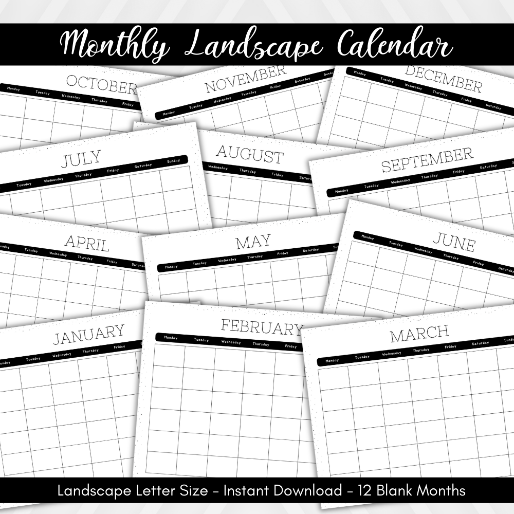 Black and White Spring Cleaning Planner