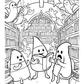 Candy Corn Creatures Halloween Colouring Book