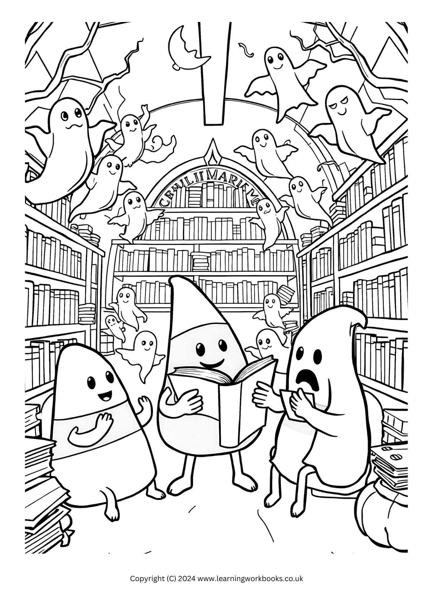 Candy Corn Creatures Halloween Colouring Book