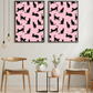 Pink Minimalist Cat Silhouette Pattern / Animal Patterns Printable Art 2 / Premium Printable Digital Download