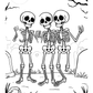 Happy Skeletons Halloween Colouring Book