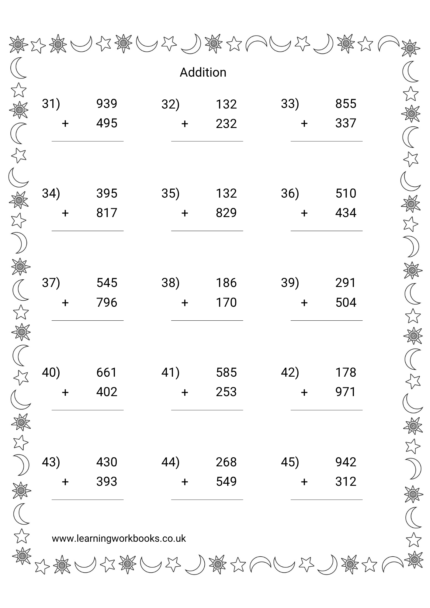 Adding 3 Digit Numbers Workbook 2 (downloadable digital product)