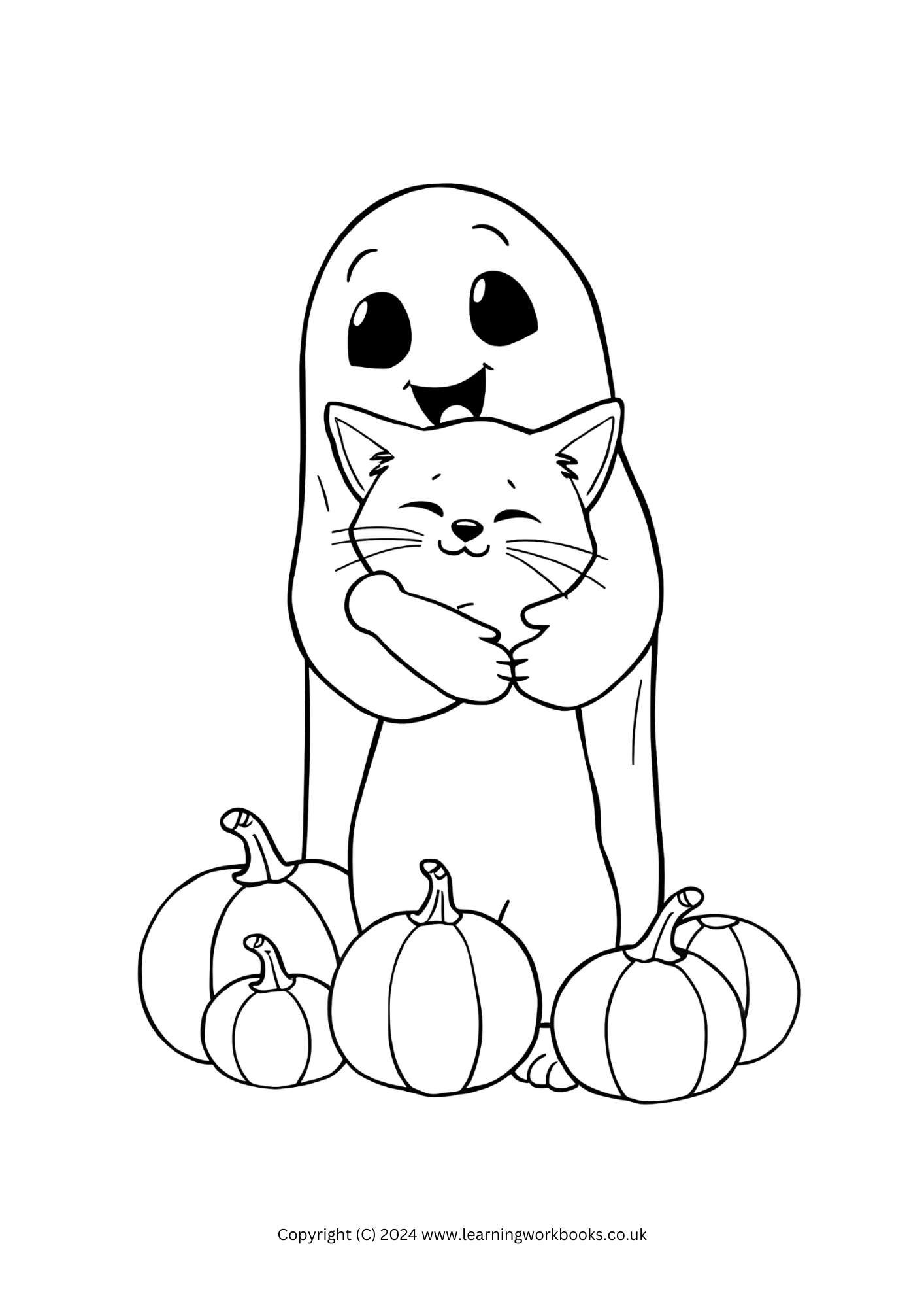 Happy Black Cats Halloween Colouring Book