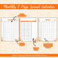 Orange Spring Cleaning Planner