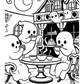 Kawaii Haunted Mansion Halloween Colouring Book