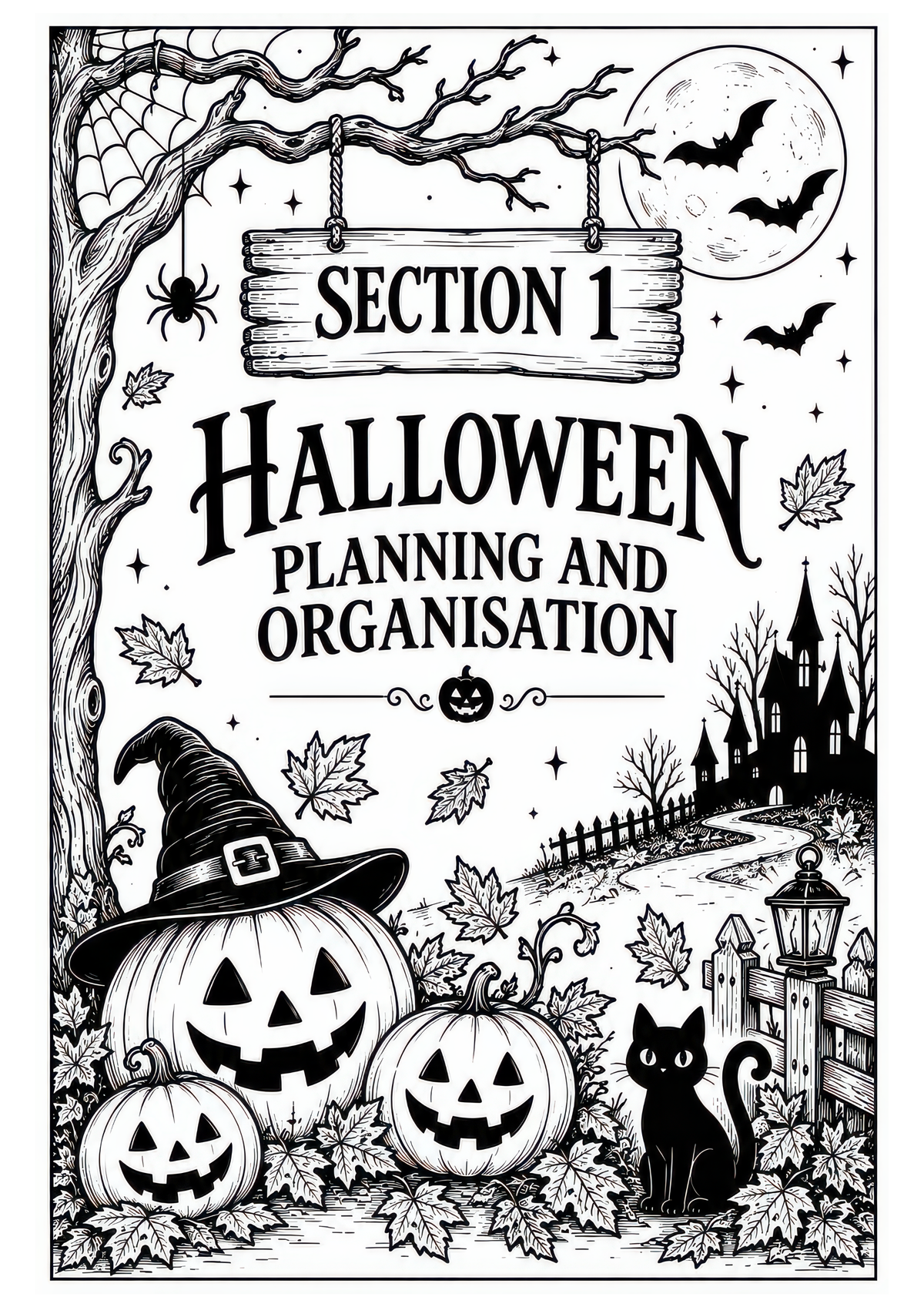 The Complete Halloween Planner / Design 1 / 100 Pages of Printable Halloween Planning Sheets