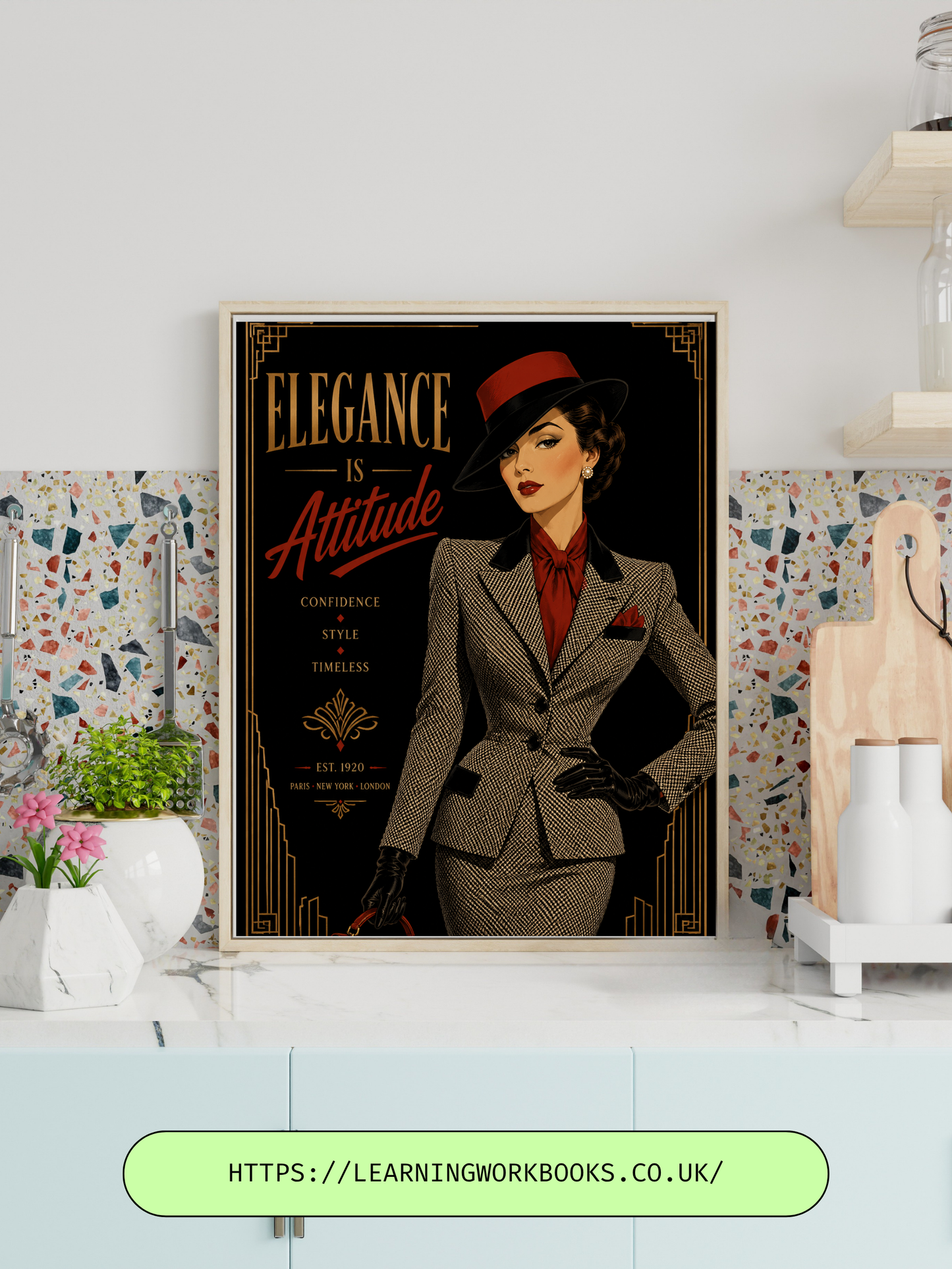 Vintage Art Deco Fashion Illustration / Vintage Women Printable Art 3 / Premium Printable Digital Download / High Resolution for High Quality Printing