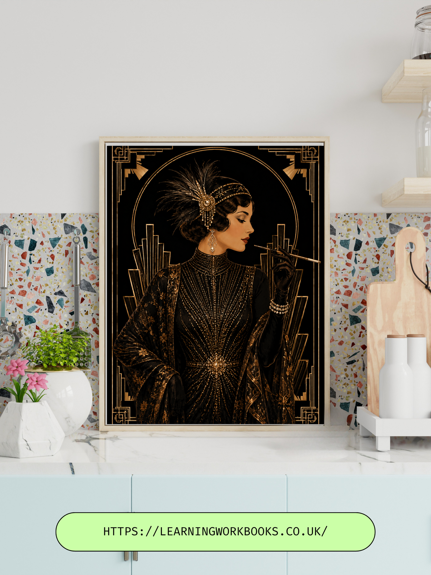 Vintage Art Deco Fashion Illustration / Vintage Women Printable Art 1 / Premium Printable Digital Download / High Resolution for High Quality Printing