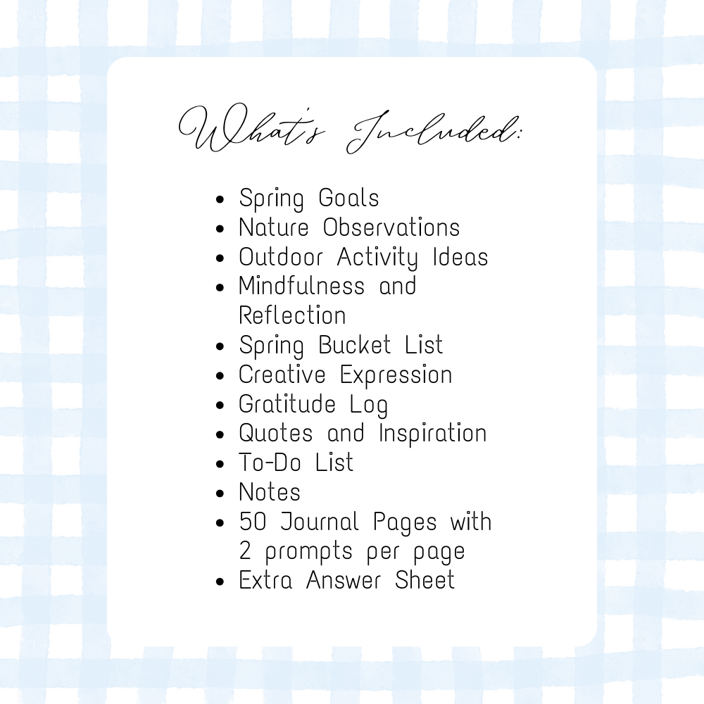 Blue Spring Journal Workbook