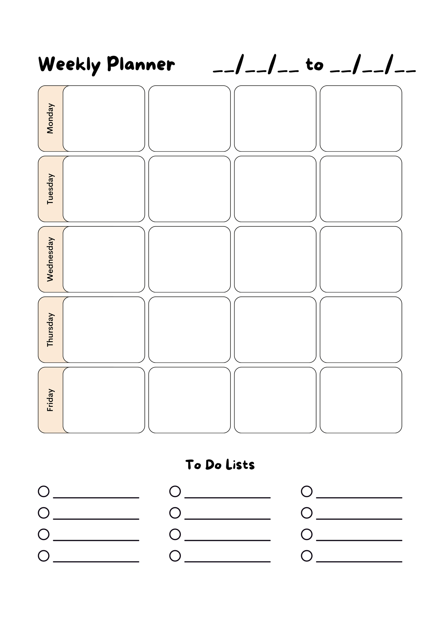 Black, White and Grey Diagonal Zigzag Teacher Planner