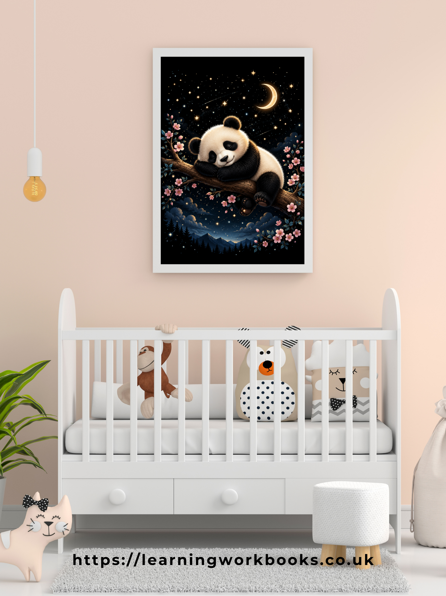 Sleeping Panda on a Branch / Pandas Printable Art 2 / Premium Printable Digital Download