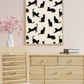 Beige Minimalist Cat Silhouette Pattern / Animal Patterns Printable Art 1 / Premium Printable Digital Download