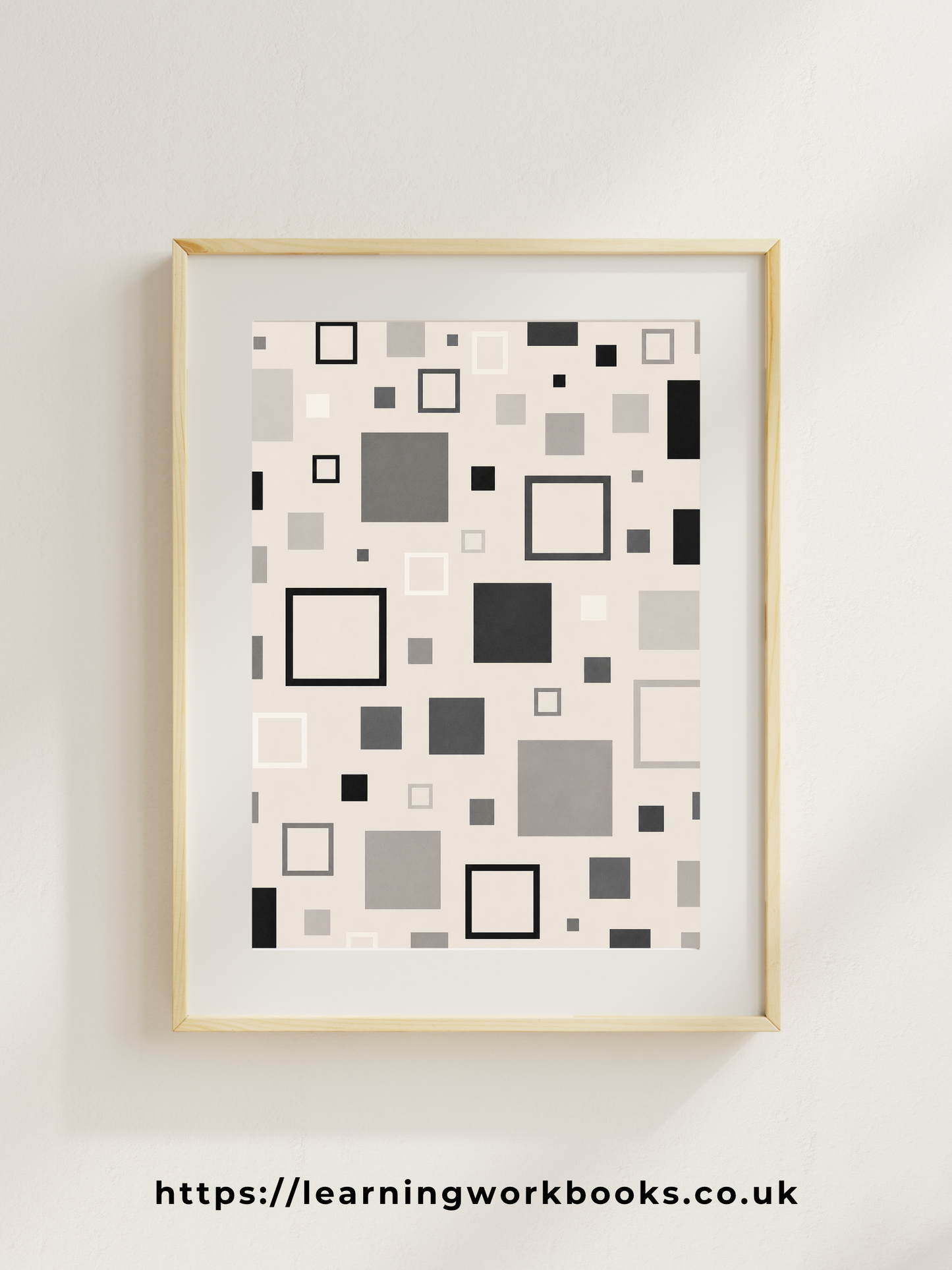 Modern Minimalist Geometric Squares Pattern / Geometric Patterns Wall Art 2 / Premium Printable Digital Download