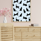 Blue Minimalist Cat Silhouette Pattern / Animal Patterns Printable Art 4 / Premium Printable Digital Download