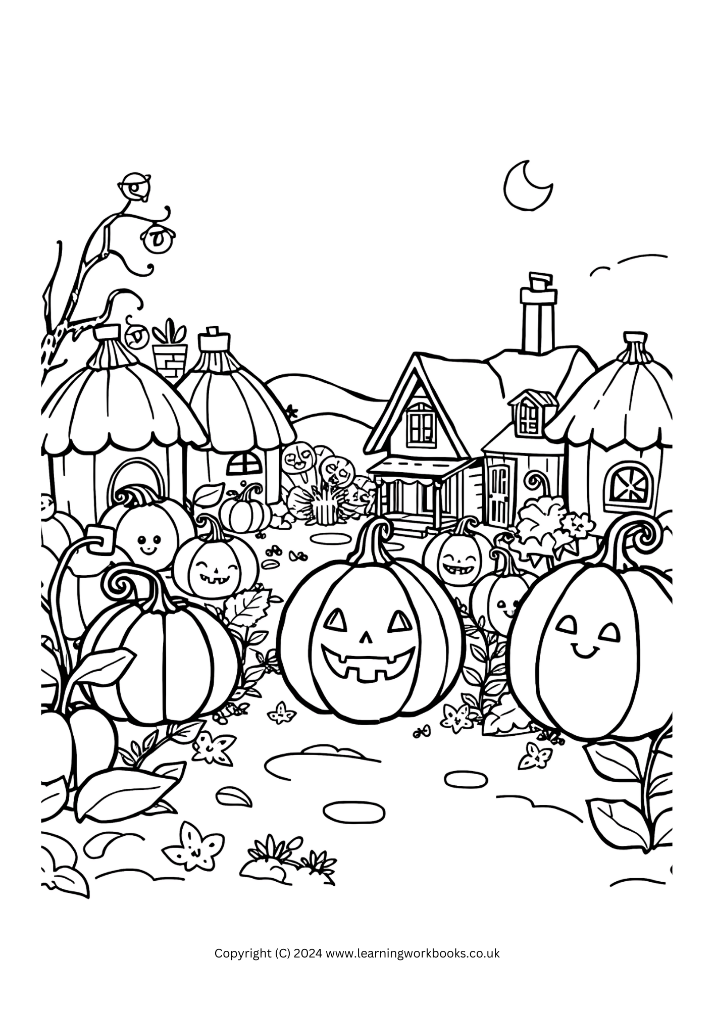 Pumpkin Spice Wonderland Halloween Colouring Book