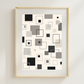 Modern Minimalist Geometric Squares Pattern / Geometric Patterns Wall Art 1 / Premium Printable Digital Download