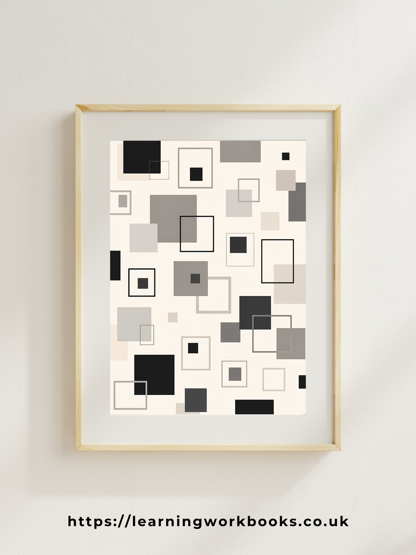 Modern Minimalist Geometric Squares Pattern / Geometric Patterns Wall Art 1 / Premium Printable Digital Download