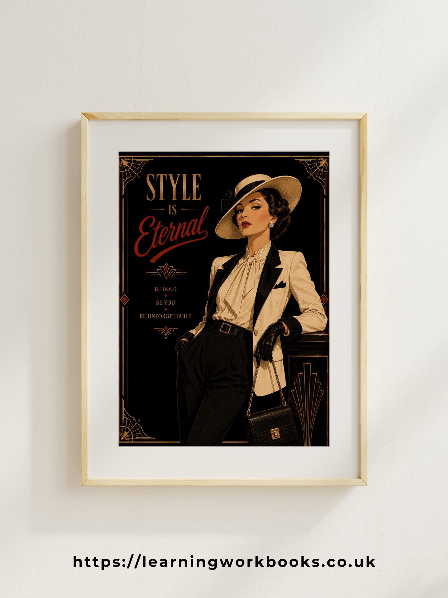 Vintage Art Deco Fashion Illustration / Vintage Women Printable Art 4 / Premium Printable Digital Download / High Resolution for High Quality Printing