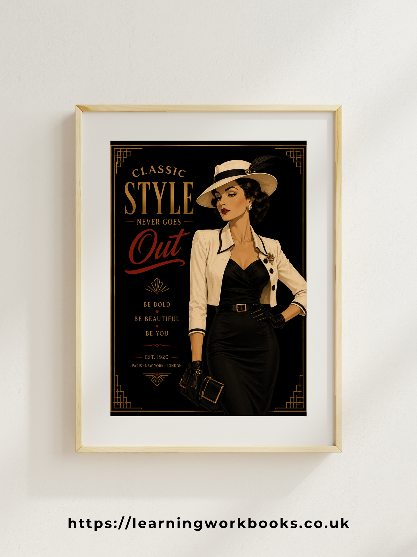 Vintage Art Deco Fashion Illustration / Vintage Women Printable Art 5 / Premium Printable Digital Download / High Resolution for High Quality Printing