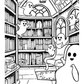 Kawaii Haunted Mansion Halloween Colouring Book