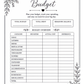 The Complete Wedding Planner – Design Number 1: Ivory and Gold Flowers (downloadable, high quality print, 100 pages)