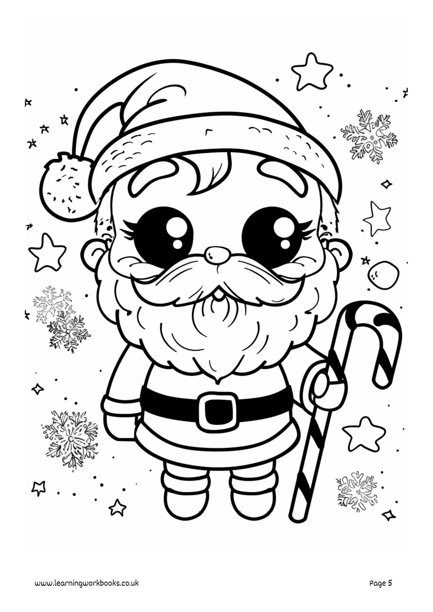 Kawaii Christmas Colouring Book 1 (downloadable digital product)