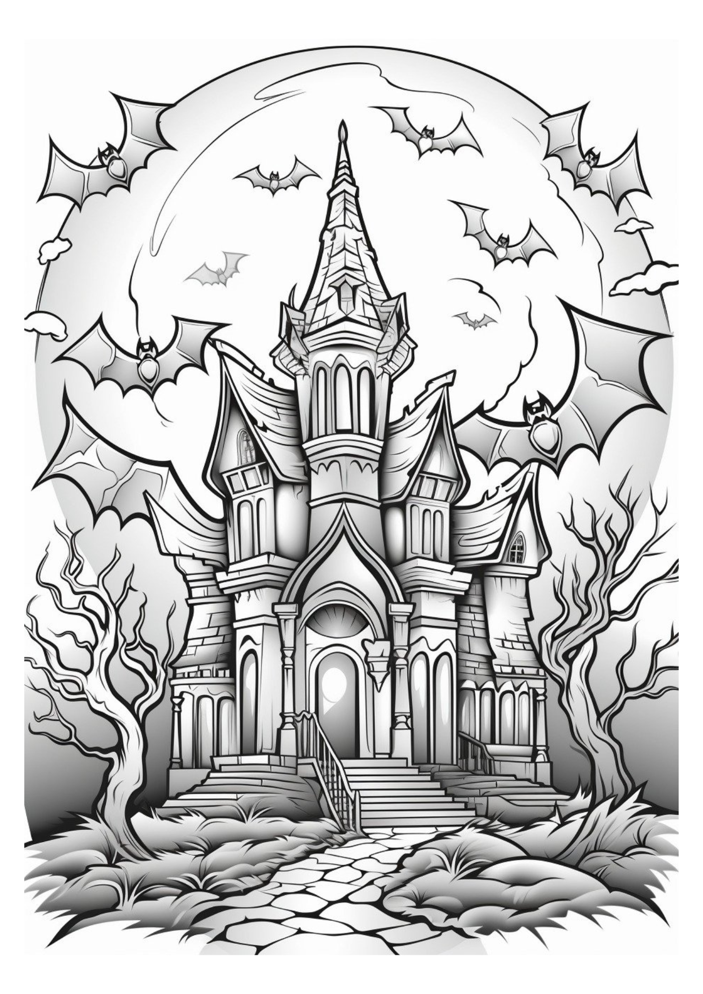 Haunted House Colouring Book (downloadable digital product)