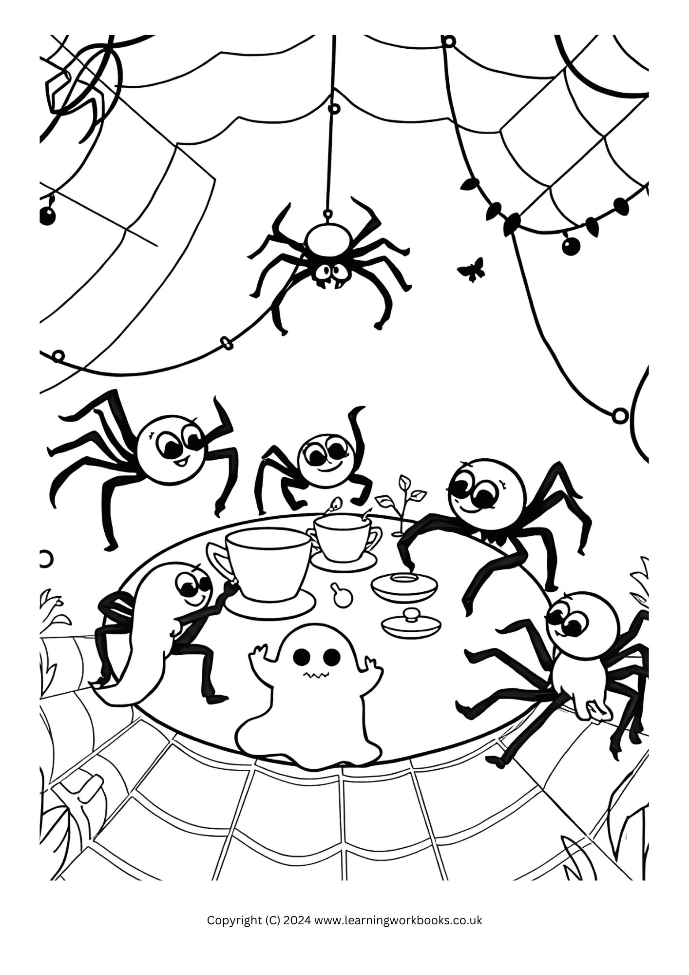 Haunted Forest Halloween Colouring Book