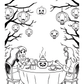 Halloween Tea Party Colouring Book