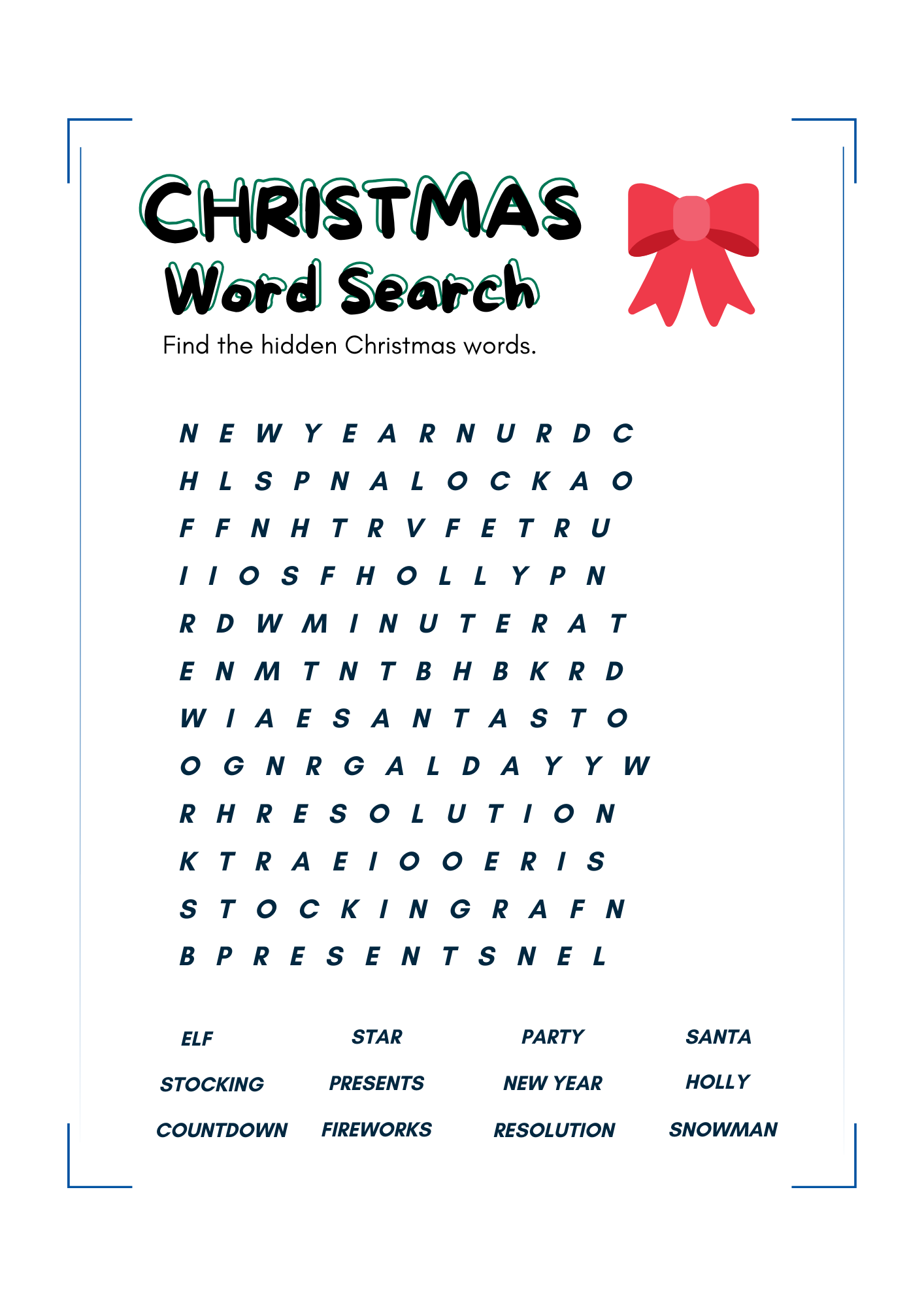 Christmas Activity Book for Kids