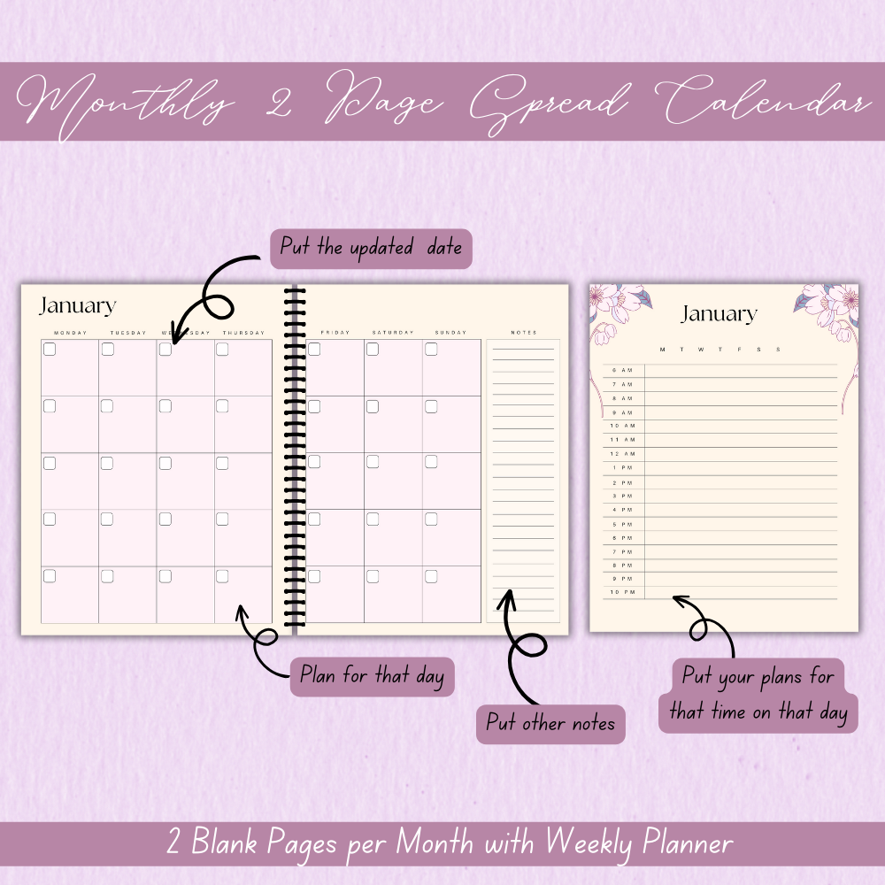 Purple Spring Journal Workbook