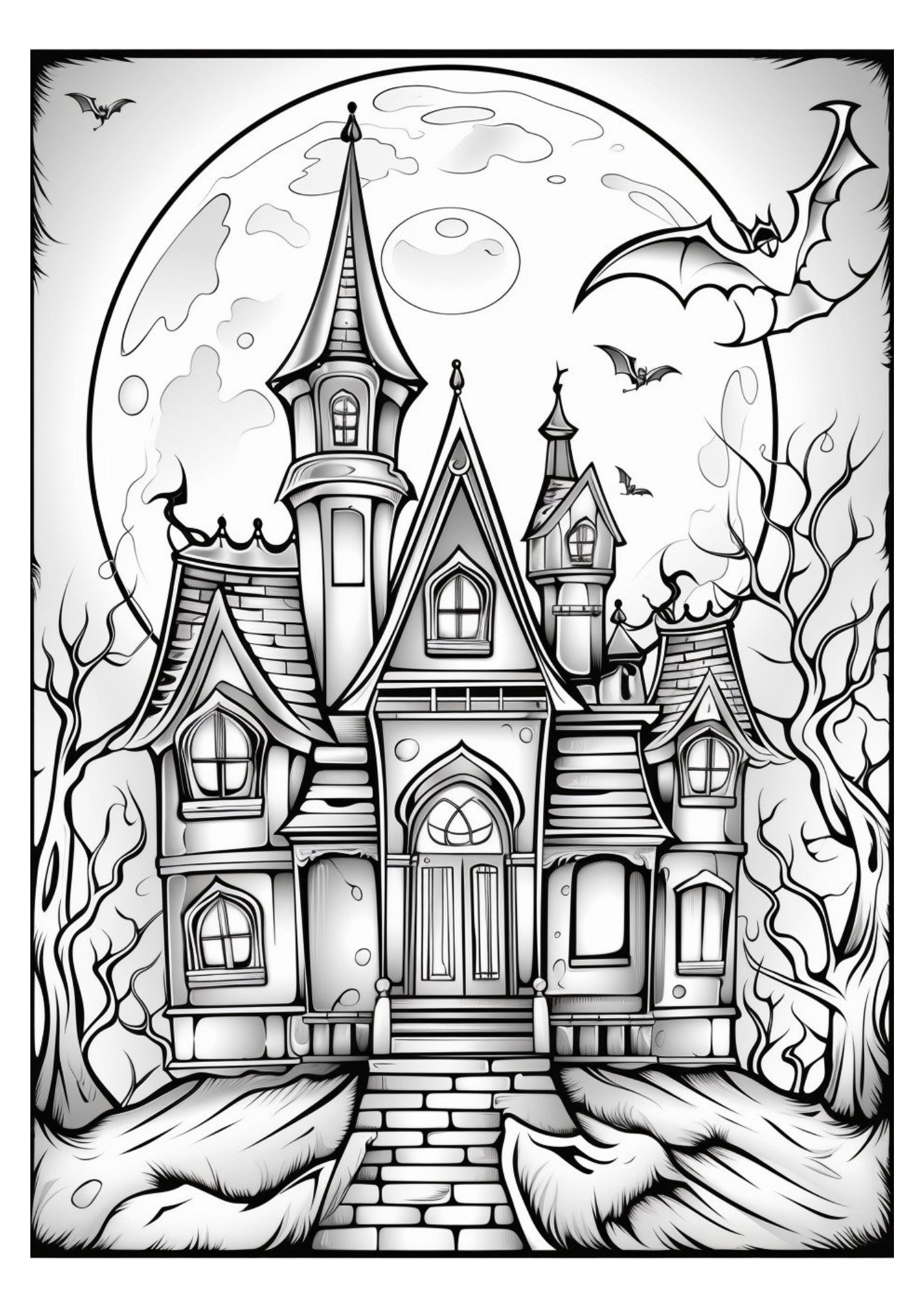 Haunted House Colouring Book (downloadable digital product)