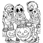 Cartoon Zombies Halloween Colouring Book