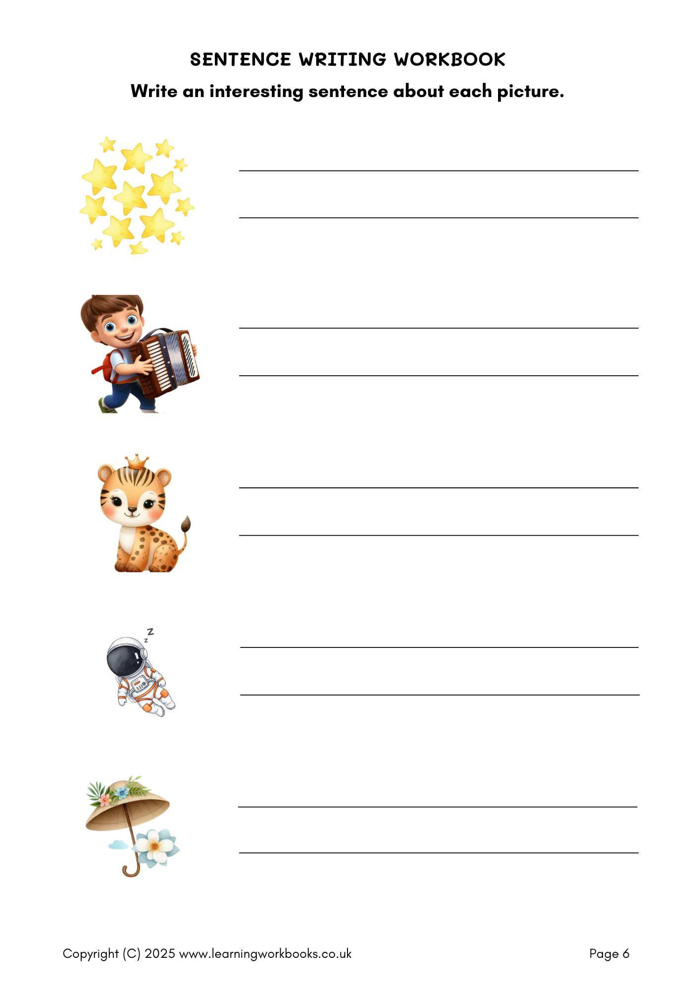 Sentence Writing Workbook 2 (downloadable digital product)