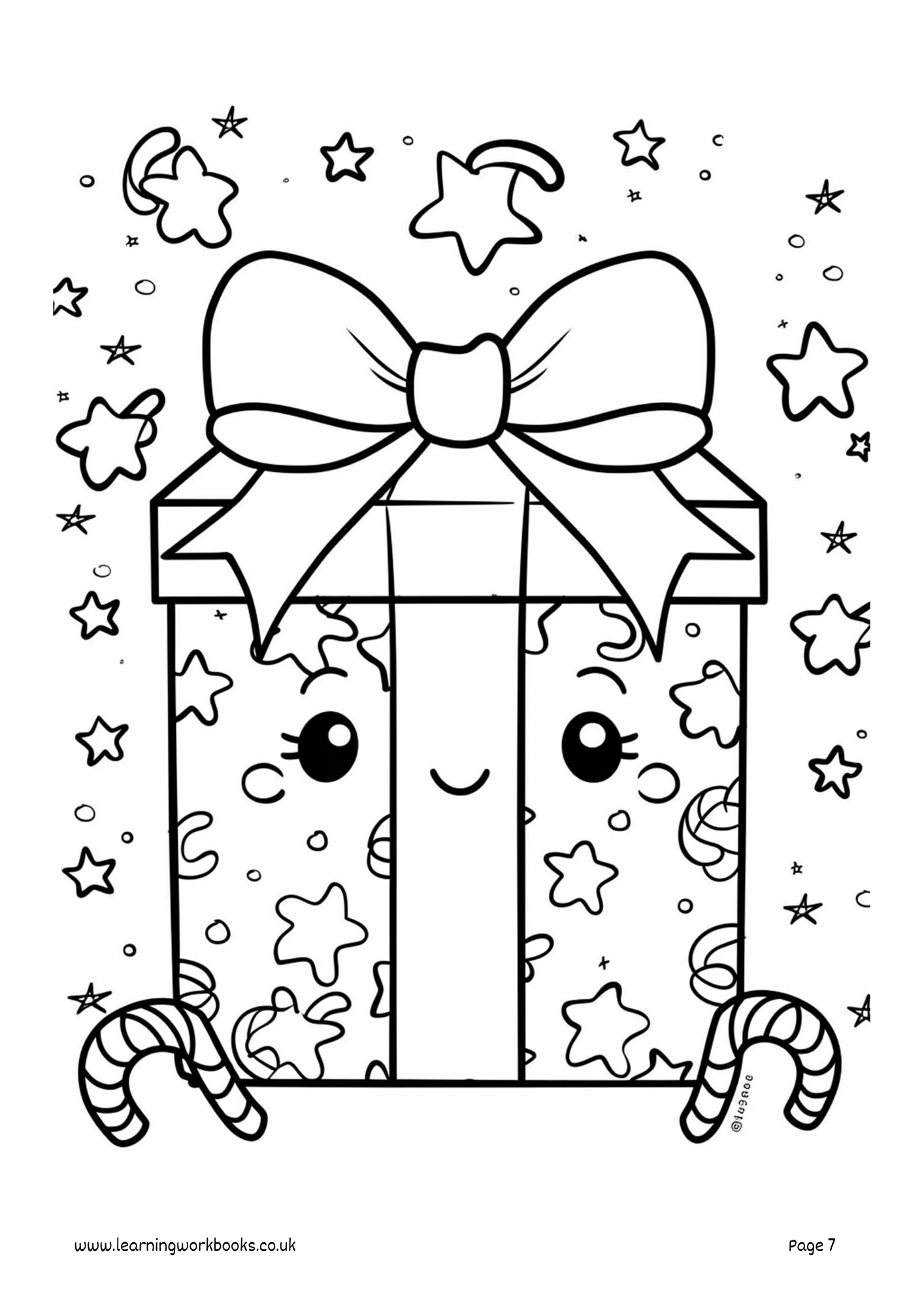 Kawaii Christmas Colouring Book 3 (downloadable digital product)