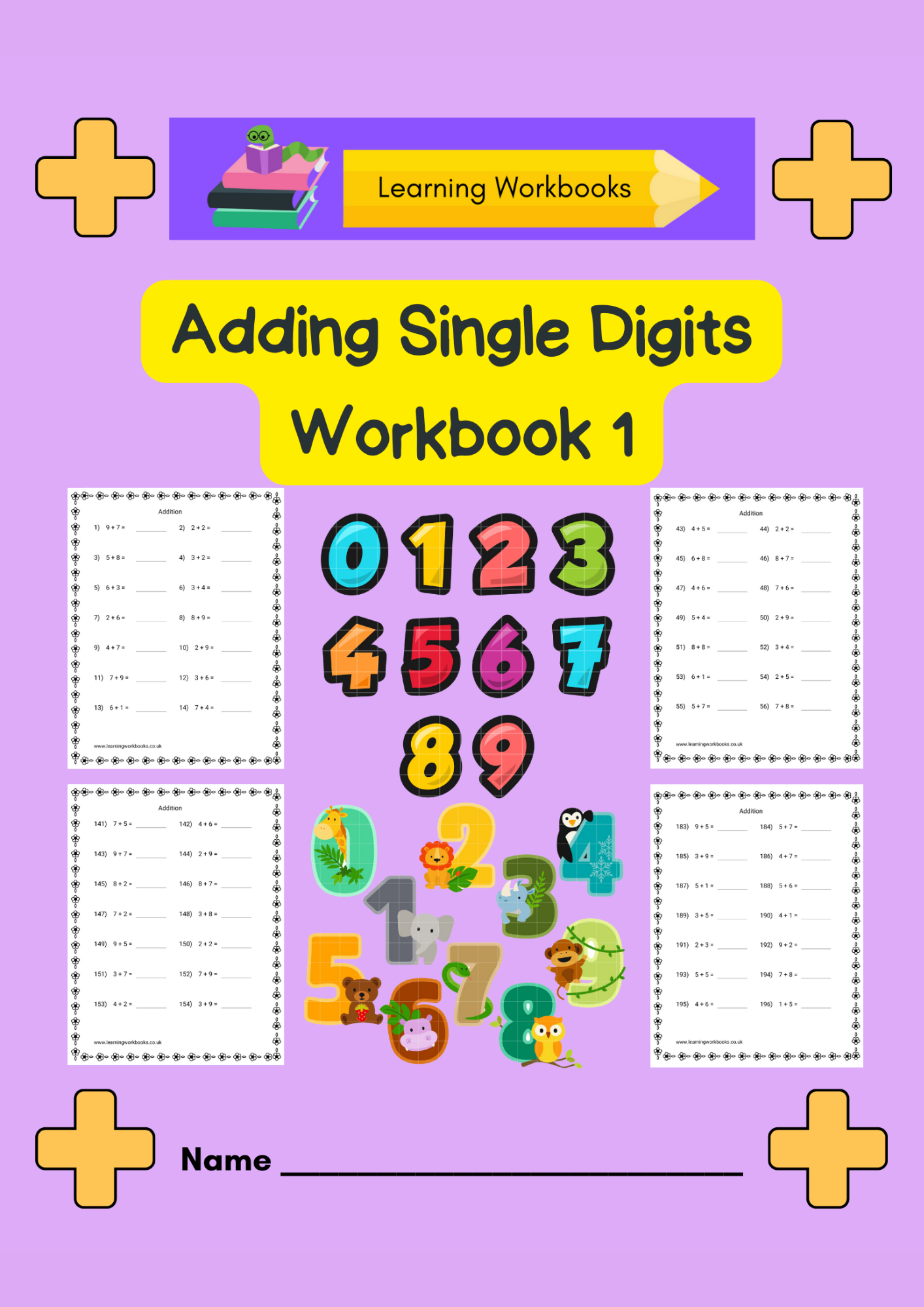Single Digits Math Addition Lesson Plan Adding Single Digits Workbook 1 (downloadable digital product ...