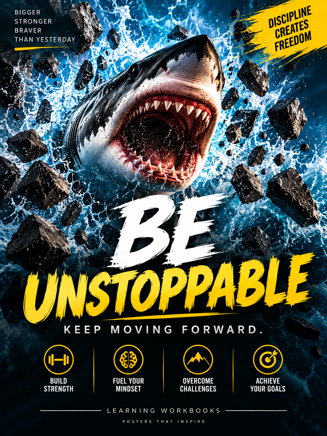 Be Unstoppable Motivational Poster (premium printable digital download)
