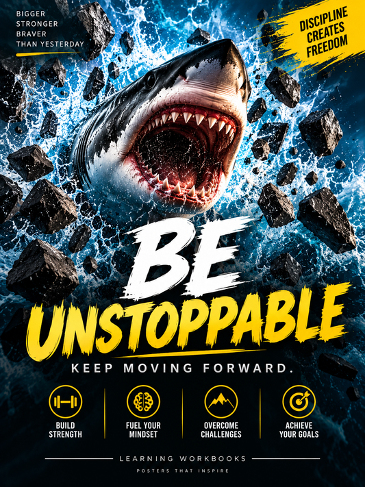 Be Unstoppable Motivational Poster (premium printable digital download)