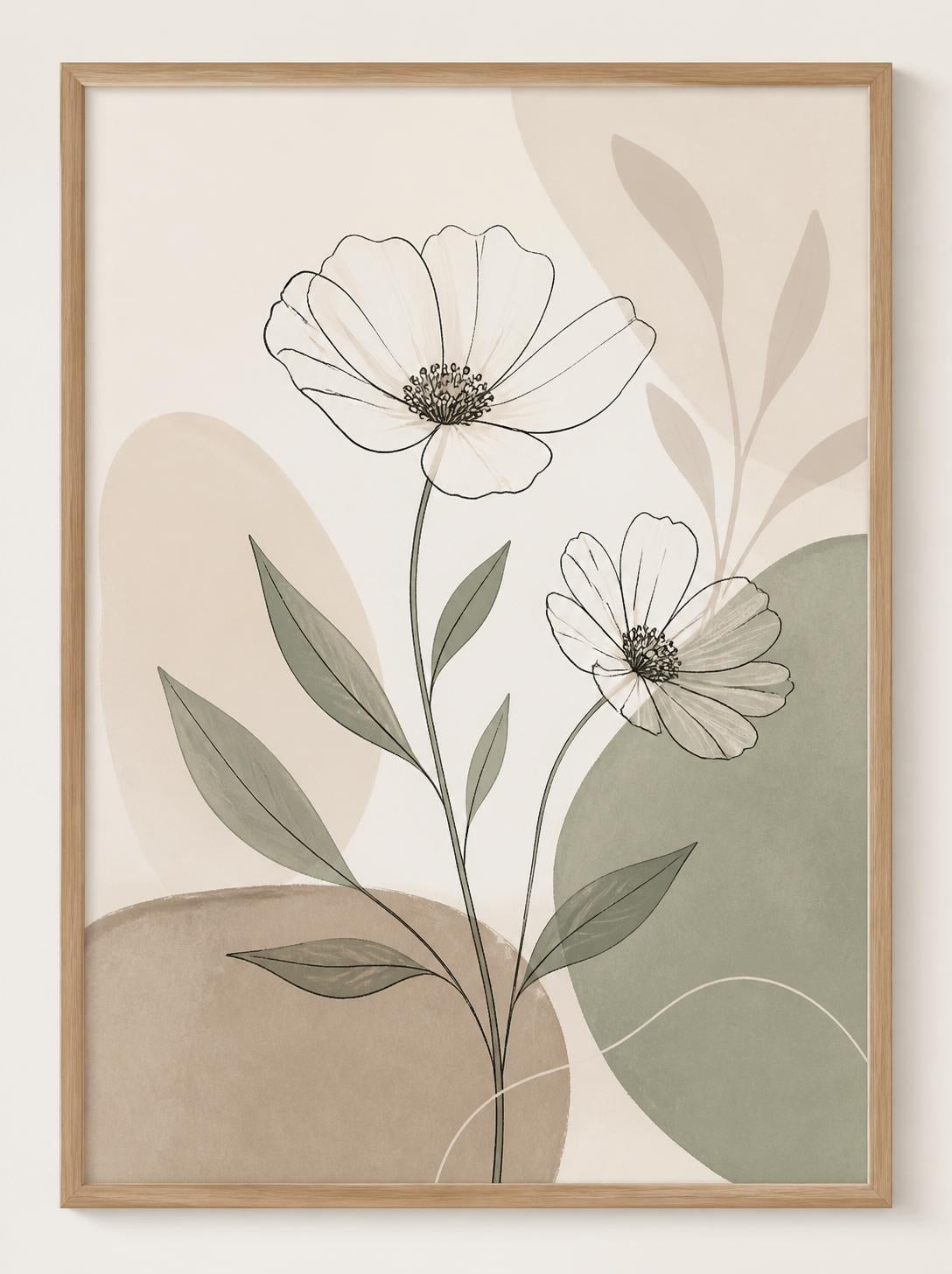 Minimalist Scandinavian Floral Art / Floral Printable Art 4 / Premium Printable Digital Download