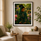 African Woman Sitting in a Peaceful Garden / Realistic African Wall Art 1 / Premium Printable Digital Download