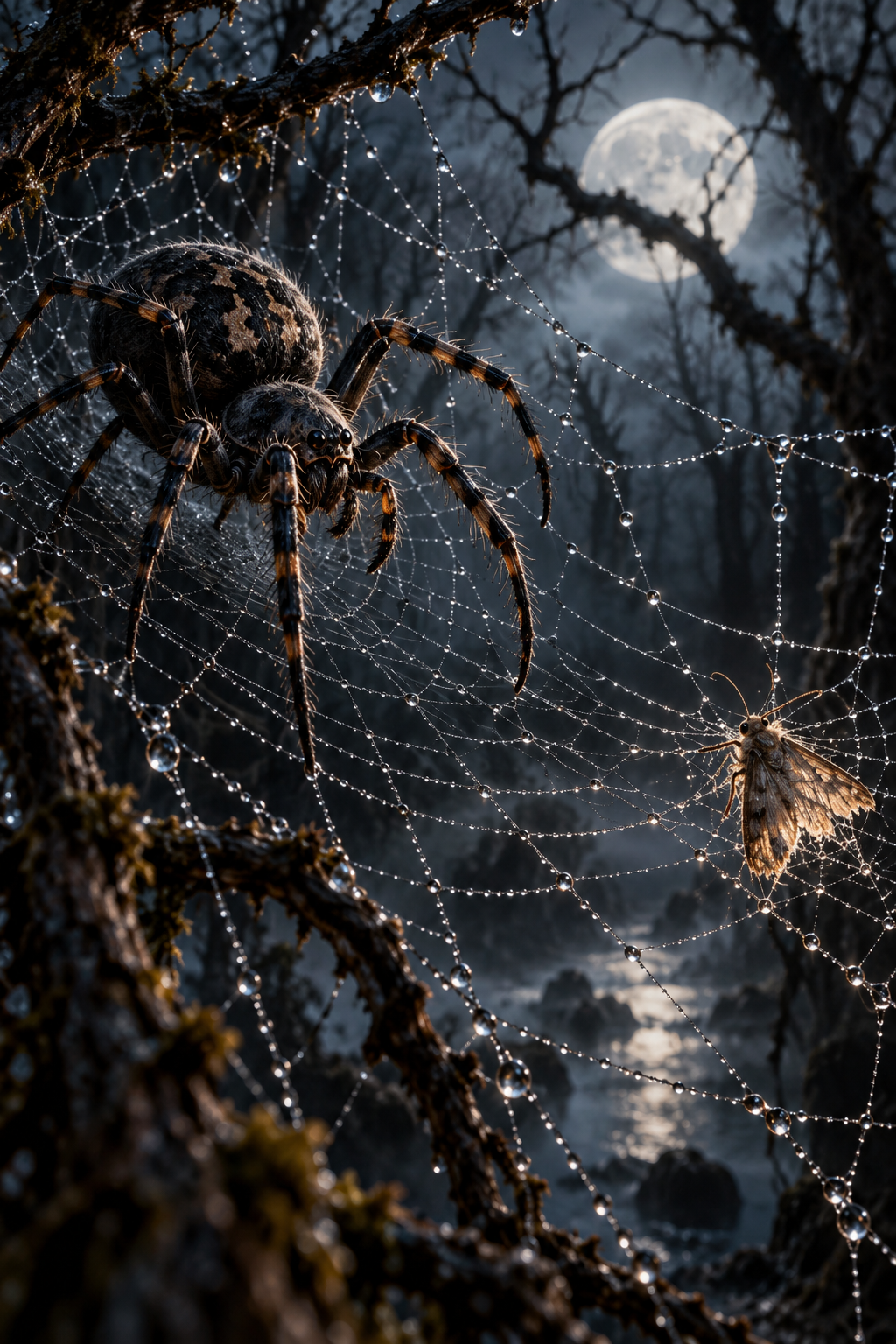 Spooky Spider Ready to Pounce on its Prey / Halloween Printable Art 10 / High Resolution Digital Download