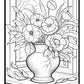 Flowers on Windowsill Colouring Book 1