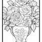 Flowers on Windowsill Colouring Book 3