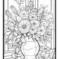 Flowers on Windowsill Colouring Book 1