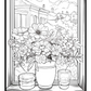 Flowers on Windowsill Colouring Book 2