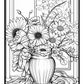 Flowers on Windowsill Colouring Book 5