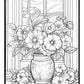 Flowers on Windowsill Colouring Book 1